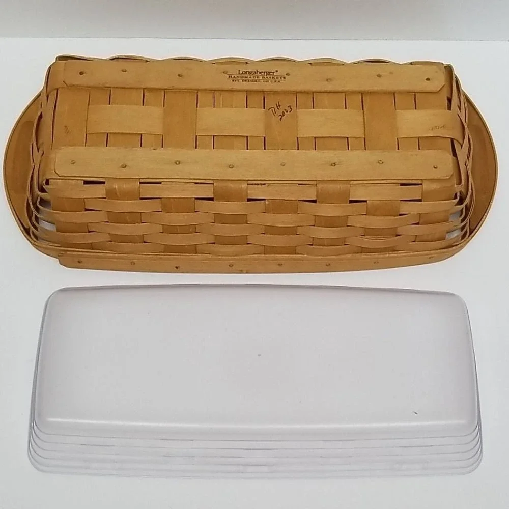 Longaberger Bagel Basket Warm Brown‎ HARD PLASTIC protector 2003